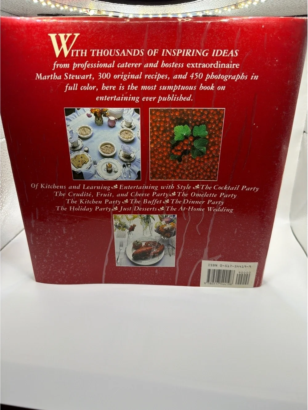 Entertaining by Martha Stewart Hardcover Cookbook